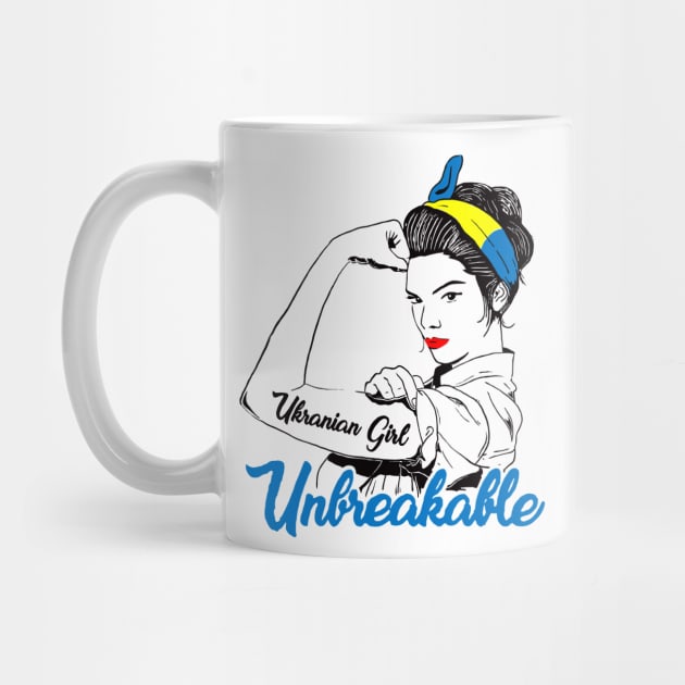 Women Ukrainian - Ukraine Girl Unbreakable - Ukraine Flag by HomerNewbergereq